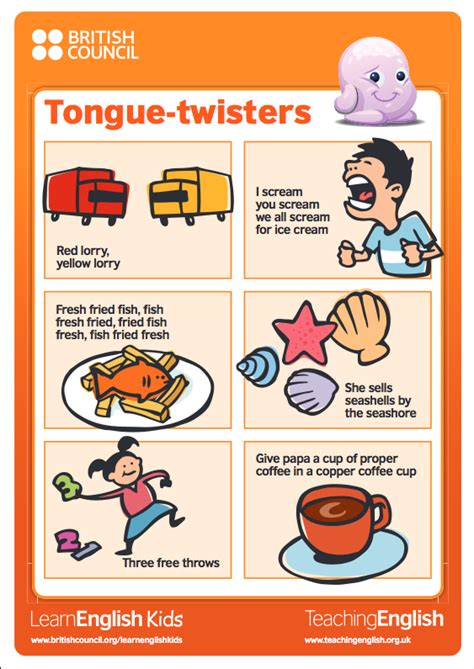 Classroom posters for Tongue twisters | TeachingEnglish | British Council | BBC Speaking ...