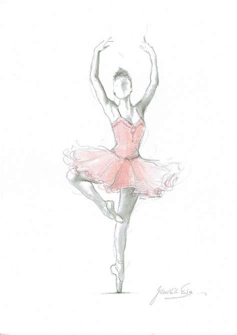 Set of 4 Prints, Ballerina Art, Pink Ballerina, Watercolor Ballet, Ballet Drawing, Pink Tutu ...