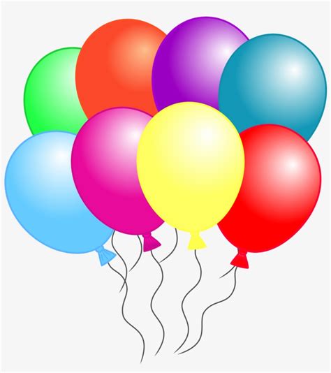 Download Balloon Clipart Six - 8 Balloons Clipart - HD Transparent PNG ...