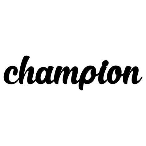 Champion Metal Word Sign Cursive Home Decor Sign Inspiring - Etsy UK