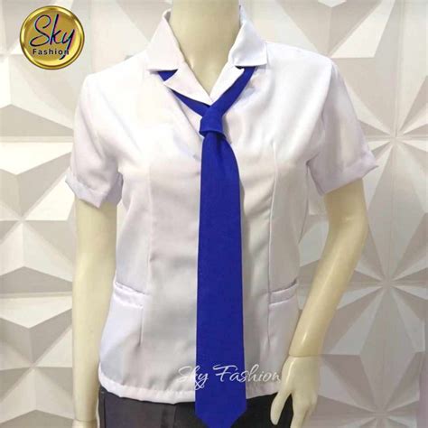 🇵🇭 Uniform Cotton White Blouse with Pocket Nurse, SM, School PLMAR (Marikina) for Woman High ...