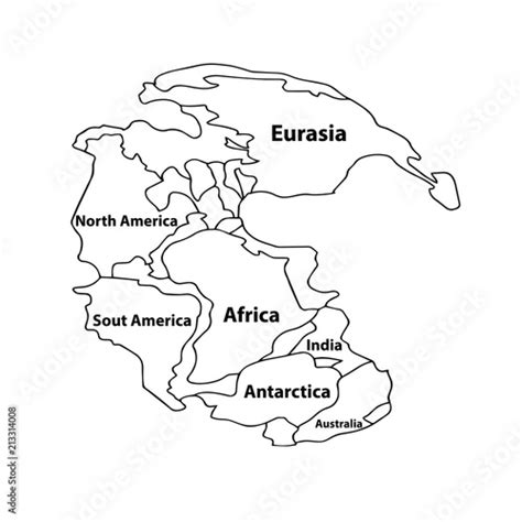 Pangaea or Pangea. Vector illustration | Buy Photos | AP Images | DetailView