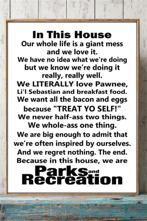 Parks and Recreation TV Quotes Poster! | Parks and recreation, Parks and rec quotes, Parks n rec