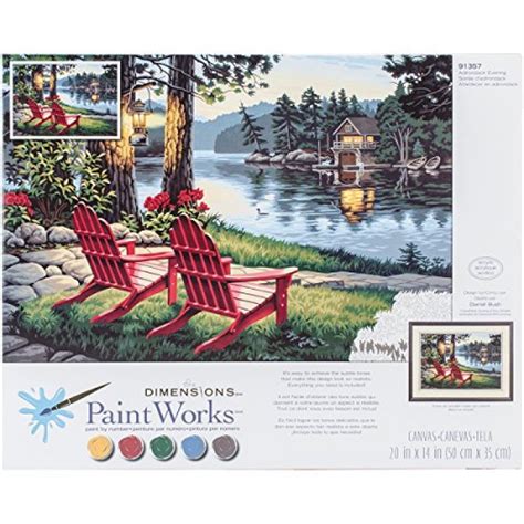 GeeksHive: Dimensions Needlecrafts Paintworks Paint By Number, Adirondack Evening - Paint Making ...