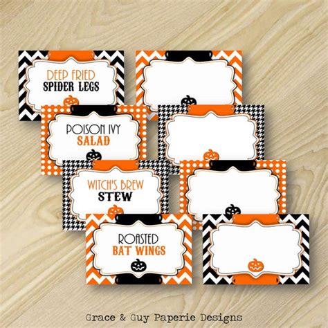 Items similar to Halloween Labels - Halloween Party Printables - Food Labels - Candy Labels on Etsy