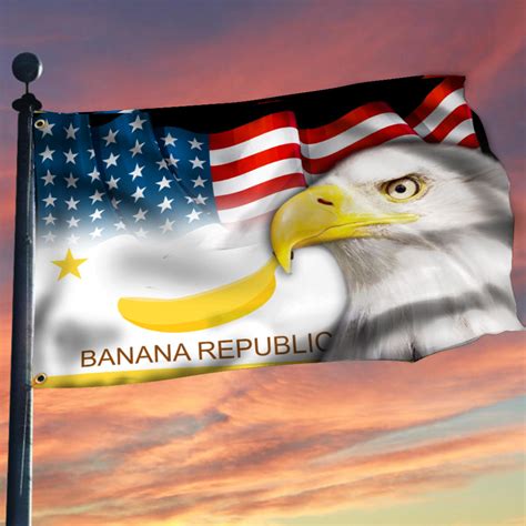 Banana Republic Flag Patriotic Eagle American Flag US Banana Republic ...