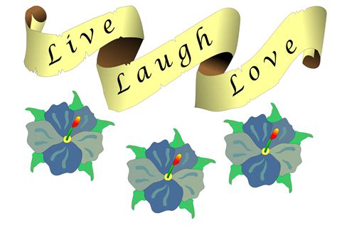 Clipart - Live, laugh, love