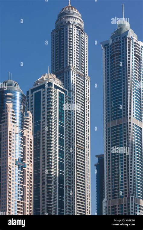 UAE, Dubai, Dubai Marina, high rise buildings Stock Photo - Alamy