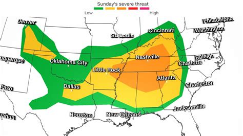 Severe storms threaten several states across the country, prompting ...