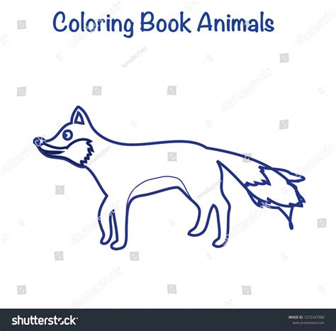 Coloring Book Animals Stock Vector (Royalty Free) 1272247006 | Shutterstock