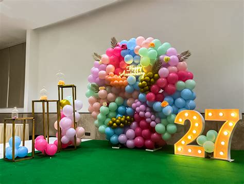 Colorful Themed Anniversary Decor | Balloon Decoration in Hyderabad ...