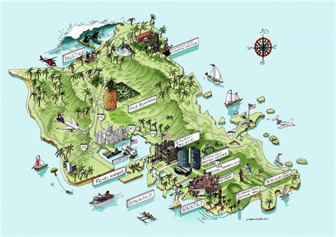 Oahu Tourist Attractions Map