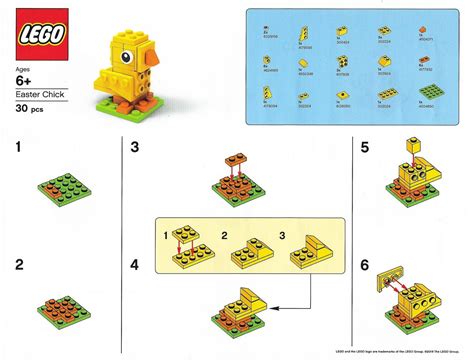 create Lego Easter chick | Easy lego creations, Lego easter, Lego activities