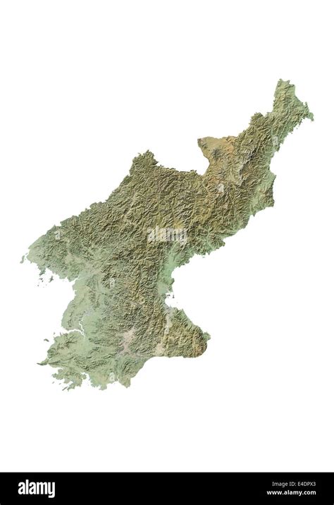 North Korea, Relief Map Stock Photo - Alamy