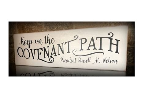 Keep on the Covenant Path Sign LDS quote Inspirational | Etsy | Lds quotes, Lds quotes ...