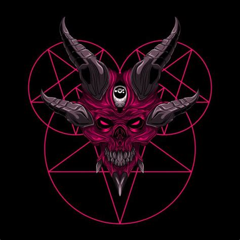 Vector skull demon evil illustration Premium Vector | Satanic art, Dark fantasy art, Demon