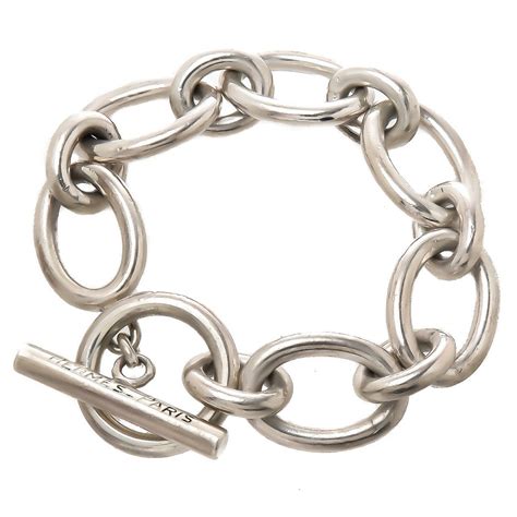 Hermes Sterling Silver Heavy Chain Link Bracelet | lupon.gov.ph