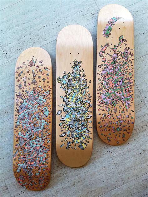 [Artist Store] Crazy Handpainted skateboard wall art Free Shipping ...