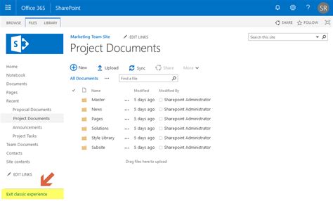 SharePoint Online: Change UI to Modern Experience or Classic Experience ...