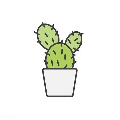 Cactus vector | Cactus vector, Cute little drawings, Cactus illustration