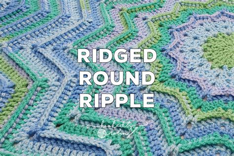 Crochet Ridged Round Ripple Blanket Pattern — Hooked by Robin