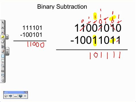 Binary Subtraction Tutorial - YouTube