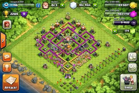 Clan Wars: TH7 Trophy Base Design