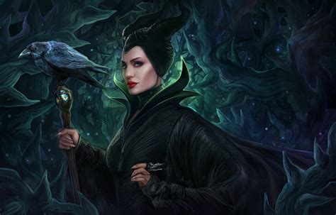 Download Raven Angelina Jolie Movie Maleficent HD Wallpaper