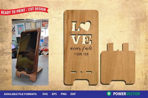 Phone Stand | Laser, CNC cutting engraving template