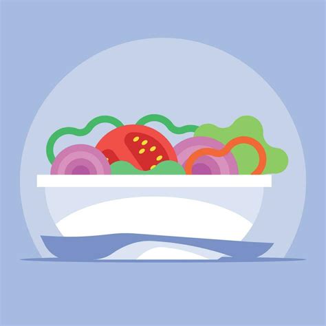 Salad In A Bowl, Isolated Background. 24077778 Vector Art at Vecteezy