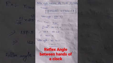 Reflex Angle between hands of a clock - YouTube