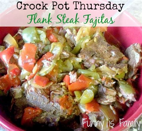 Crock Pot Flank Steak Fajitas | Flank steak fajitas, Crockpot recipes ...