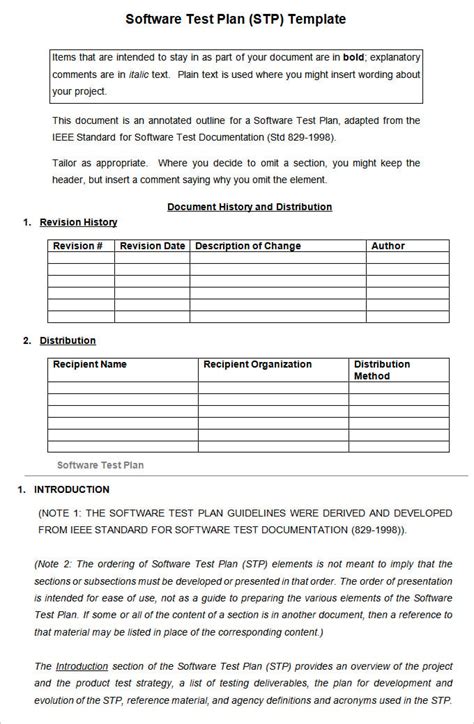 8+ Sample Software Test Plan Templates - DOC, PDF