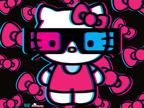 3-D Hello Kitty Wallpaper - Random Colors Wallpaper (10915846) - Fanpop