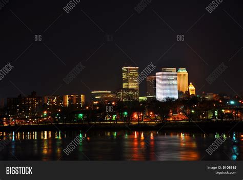 Tulsa Skyline Night Image & Photo (Free Trial) | Bigstock