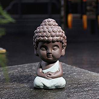 Cute Small Buddha Statue -JETTINGBUY Buddha Statue Monk Figurine India ...