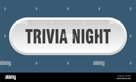 trivia night button. rounded sign isolated on white background Stock ...