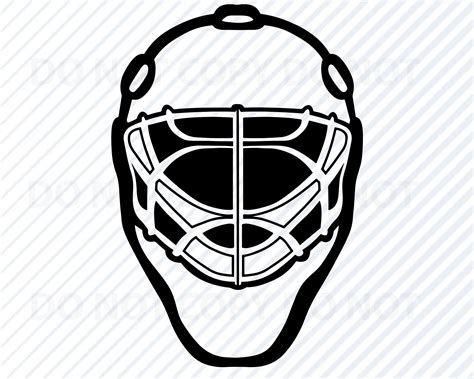 Hockey Goalie Mask SVG File Hockey Logo Vector Images Sports Clip Art ...