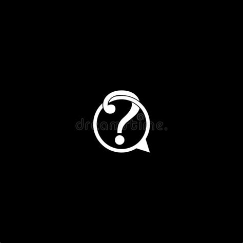 Question Mark Icon Isolated on Dark Background Stock Illustration ...