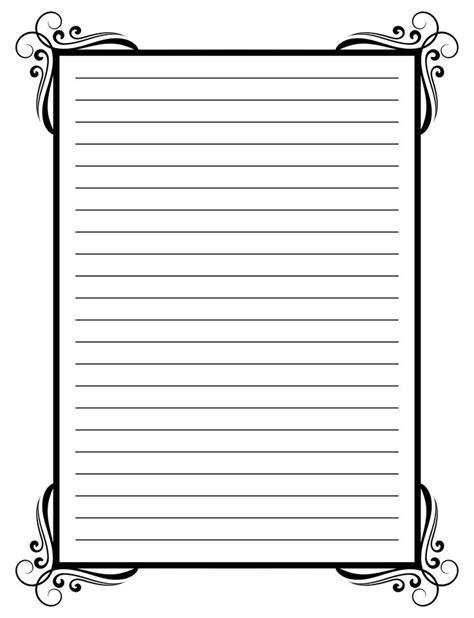 10 Best Printable Lined Stationery PDF for Free at Printablee | Free printable stationery paper ...