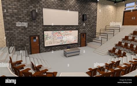 3D rendering of a lecture hall interior Stock Photo - Alamy