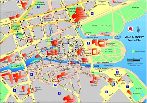 Annecy city center map