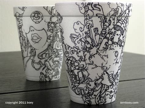 Simply Creative: Styrofoam Cups Art by Cheeming Boey