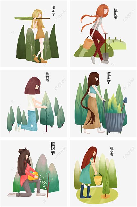 Arbor Day Hd Transparent, Arbor Day People Illustration Collection ...