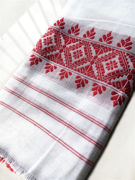 gamosa textile pattern. gamosa or gamusa is an article of significance for the people of assam ...