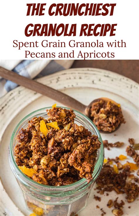 Crunchy Spent Grain Granola with Dried Apricots - Pastry Chef Online