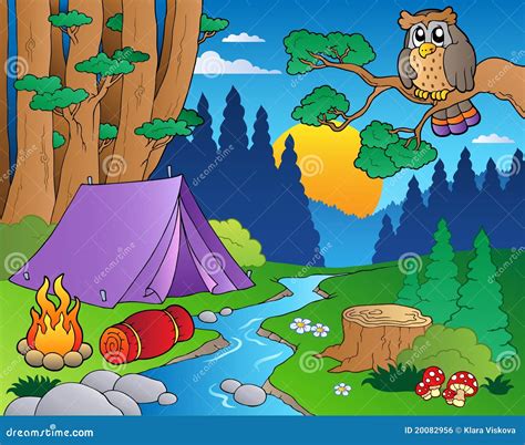 Cartoon Forest Landscape 5 Royalty Free Stock Image - Image: 20082956