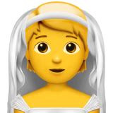 👰 Persona Con Velo Emoji on Apple iOS 16.4