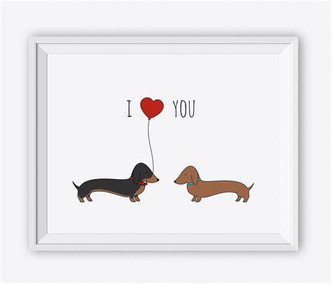 Printable Dachshund Art Print Digital Dog Wall Art - Etsy Australia