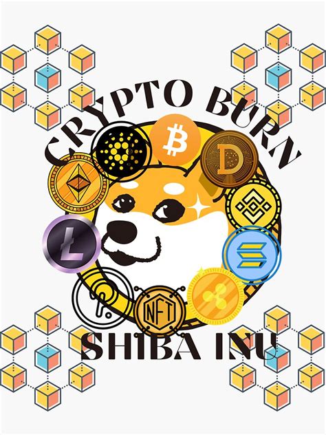 " Shiba Inu Crypto Burn" Sticker for Sale by art4art4you | Redbubble